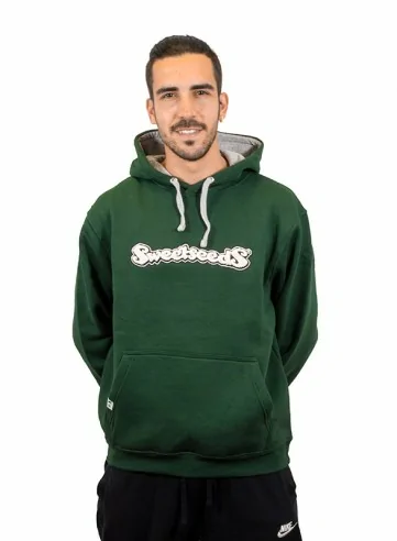 Letter logo relief Hoodie, green