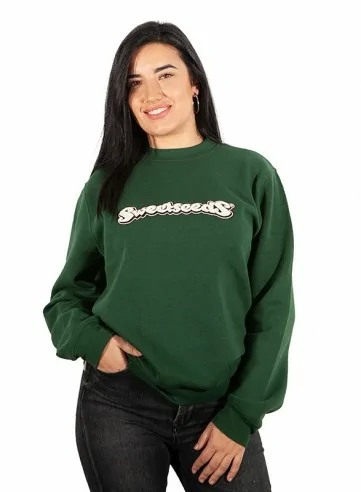 Relief-Sweatshirt mit Buchstaben-Logo, grün