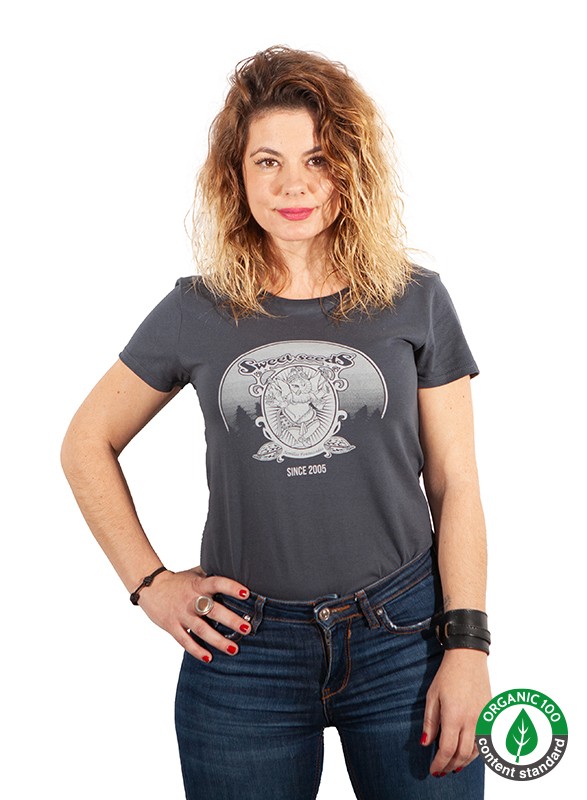 T-shirt grigia Growing donna