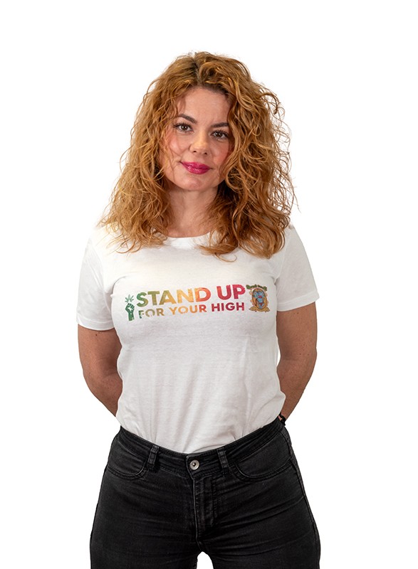 T-shirt Stand Up, blanc, femme